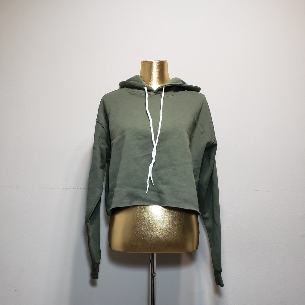 WILD FABLE Olive Cropped Hoodie